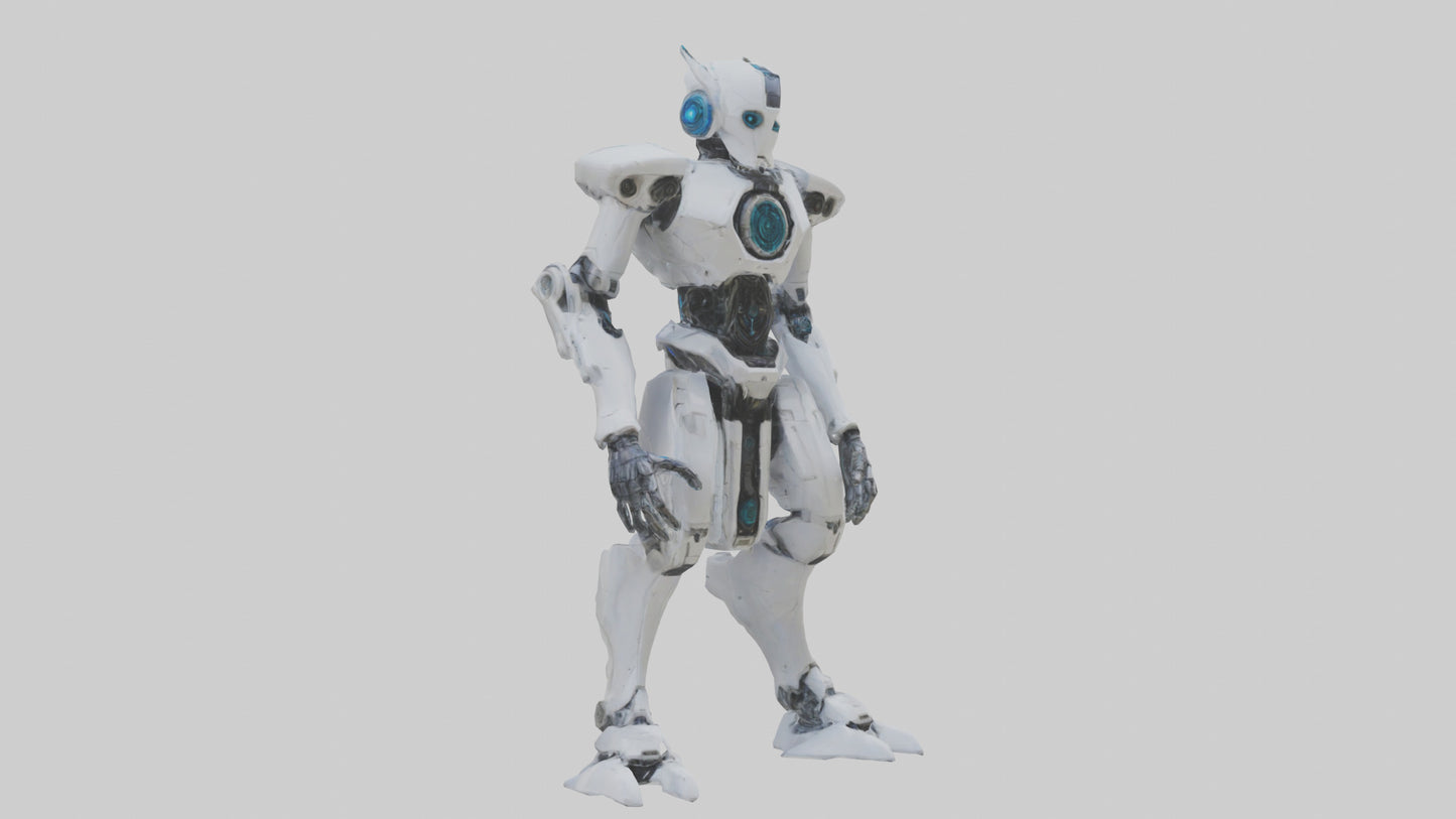 3D model Quantum Droid statue model 2 VR / AR / low-poly