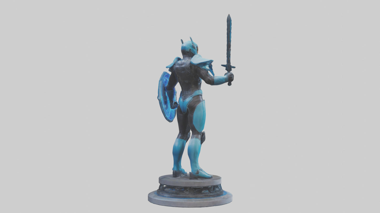 3D model Quantum Enforcer statue model VR / AR / low-poly
