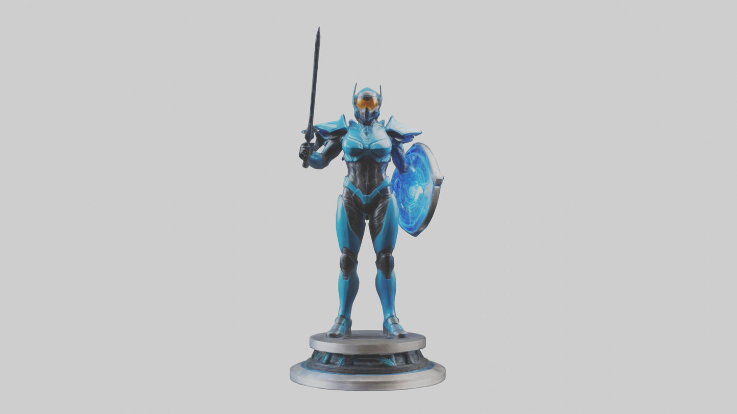 3D model Quantum Enforcer statue model VR / AR / low-poly