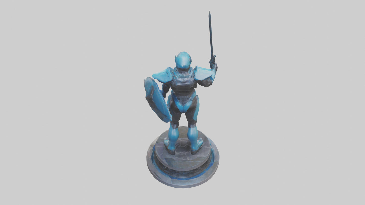 3D model Quantum Enforcer statue model VR / AR / low-poly