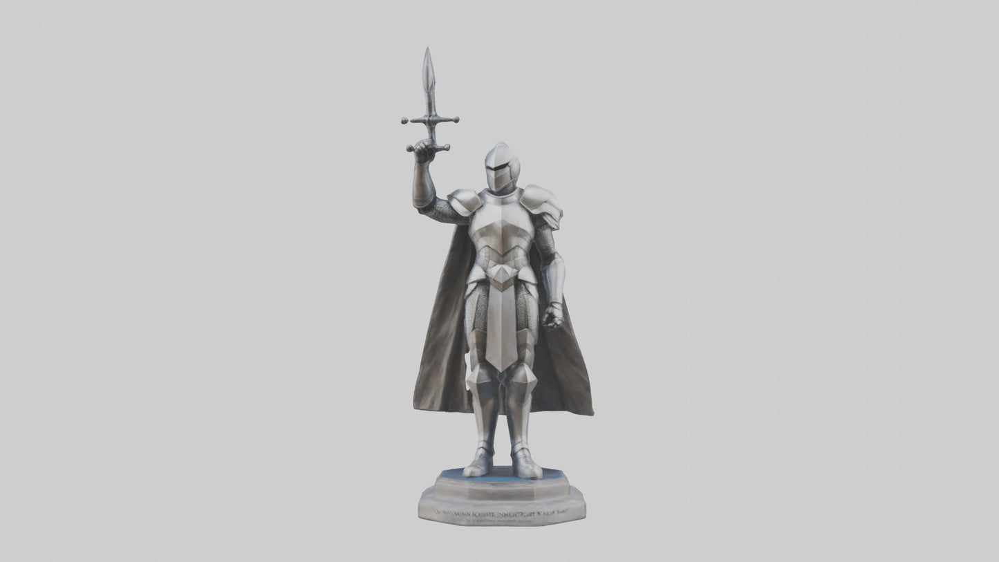 3D model Quantum Knight Leader statue model VR / AR / low-poly