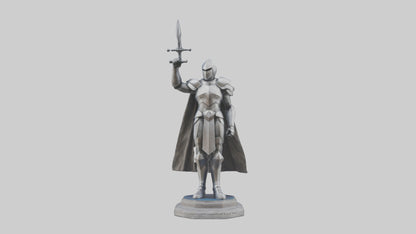 3D model Quantum Knight Leader statue model VR / AR / low-poly