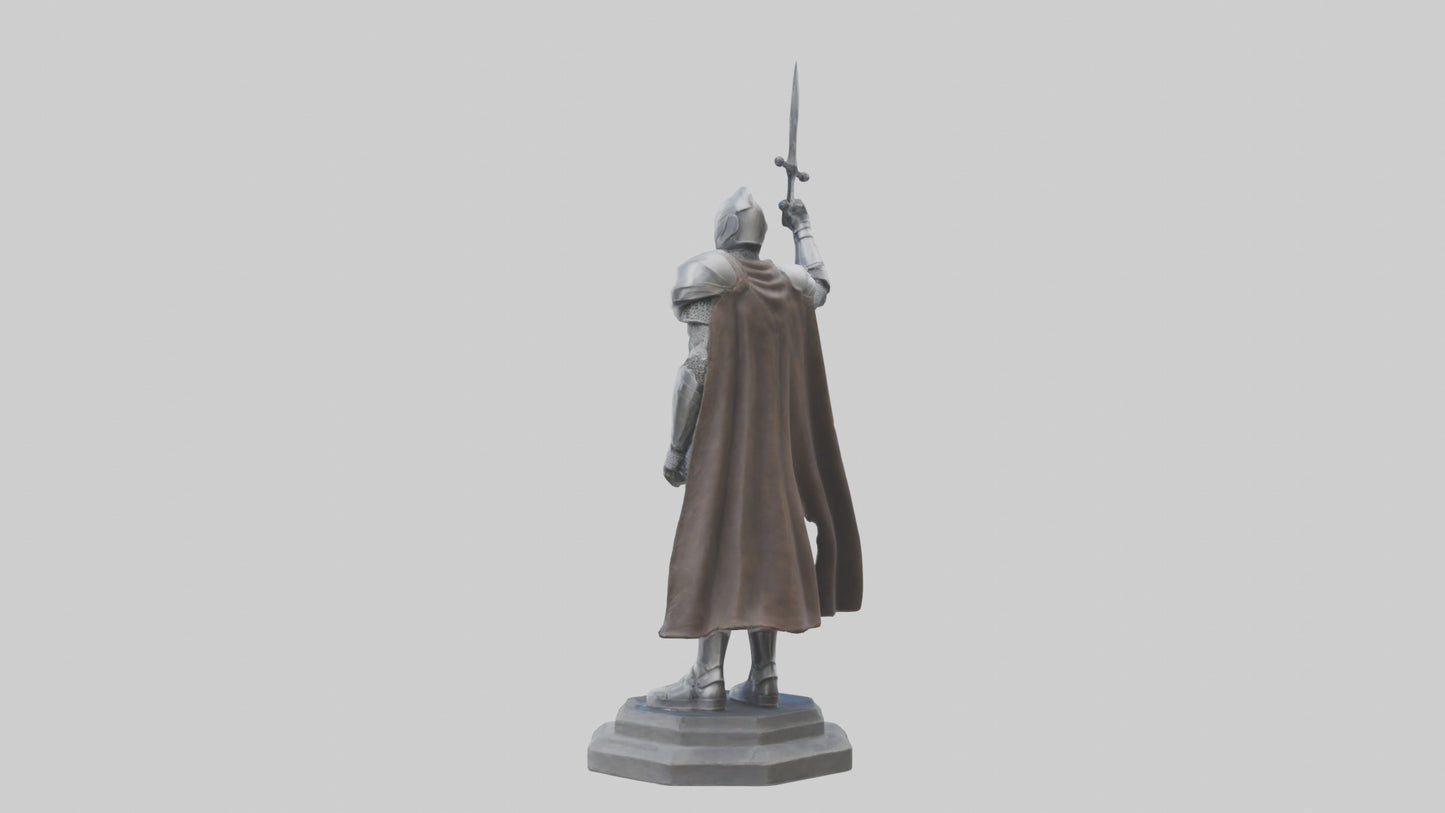 3D model Quantum Knight Leader statue model VR / AR / low-poly