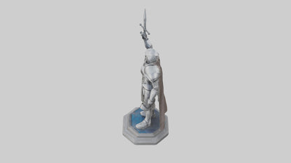 3D model Quantum Knight Leader statue model VR / AR / low-poly