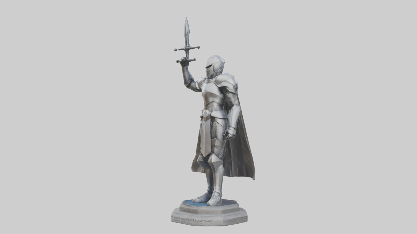 3D model Quantum Knight Leader statue model VR / AR / low-poly