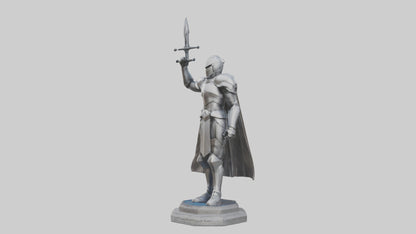 3D model Quantum Knight Leader statue model VR / AR / low-poly