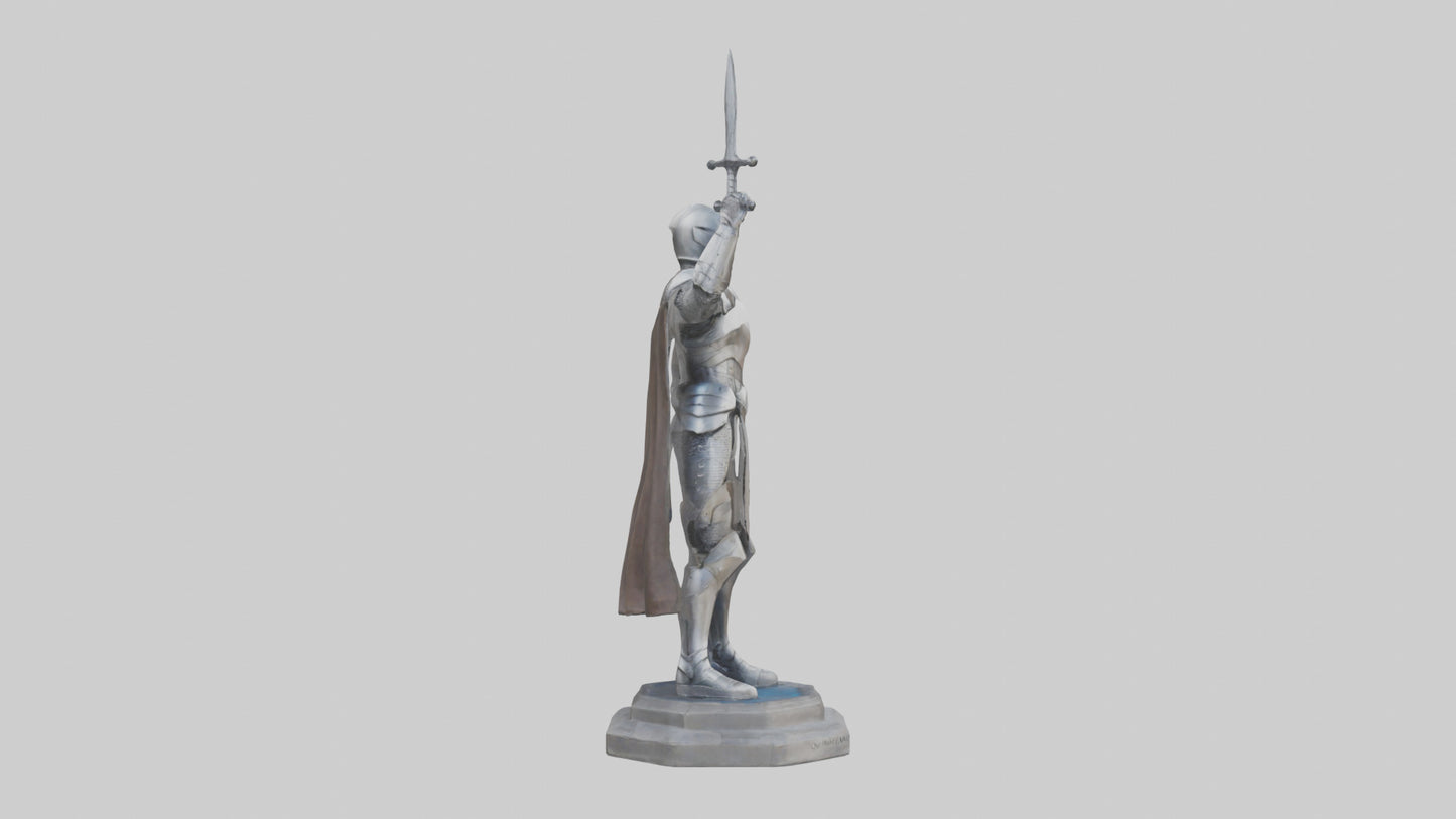 3D model Quantum Knight Leader statue model VR / AR / low-poly