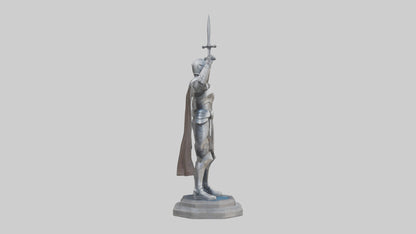 3D model Quantum Knight Leader statue model VR / AR / low-poly