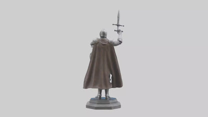 3D model Quantum Knight Leader statue model VR / AR / low-poly