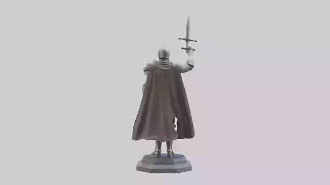 3D model Quantum Knight Leader statue model VR / AR / low-poly