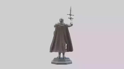3D model Quantum Knight Leader statue model VR / AR / low-poly
