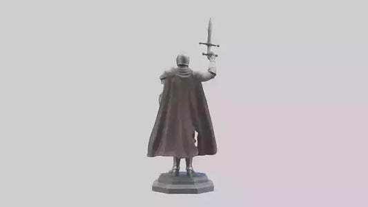 3D model Quantum Knight Leader statue model VR / AR / low-poly