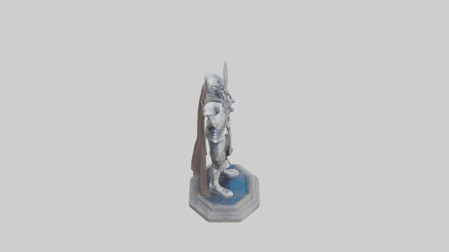 3D model Quantum Knight Leader statue model VR / AR / low-poly