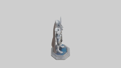 3D model Quantum Knight Leader statue model VR / AR / low-poly
