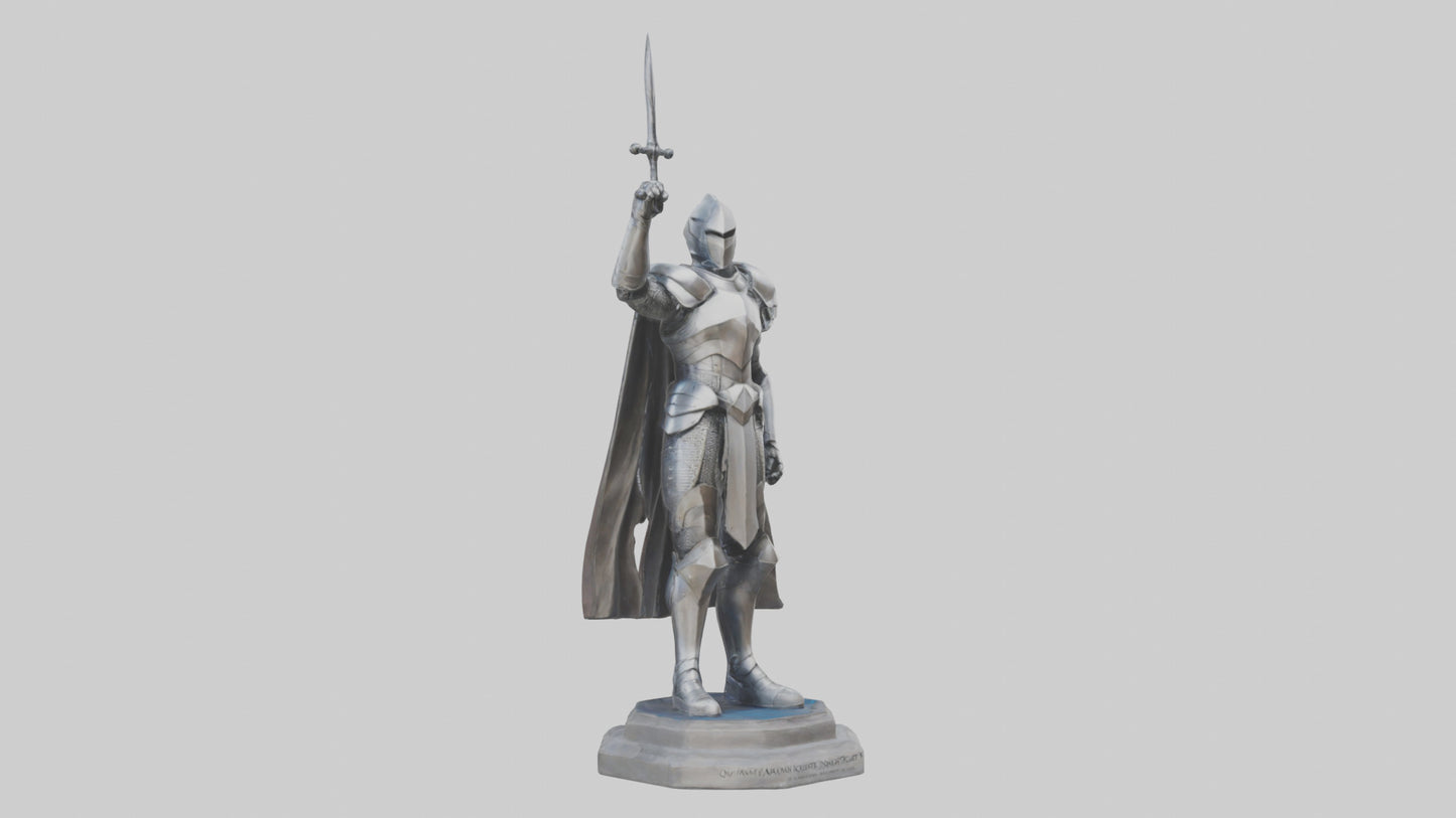 3D model Quantum Knight Leader statue model VR / AR / low-poly