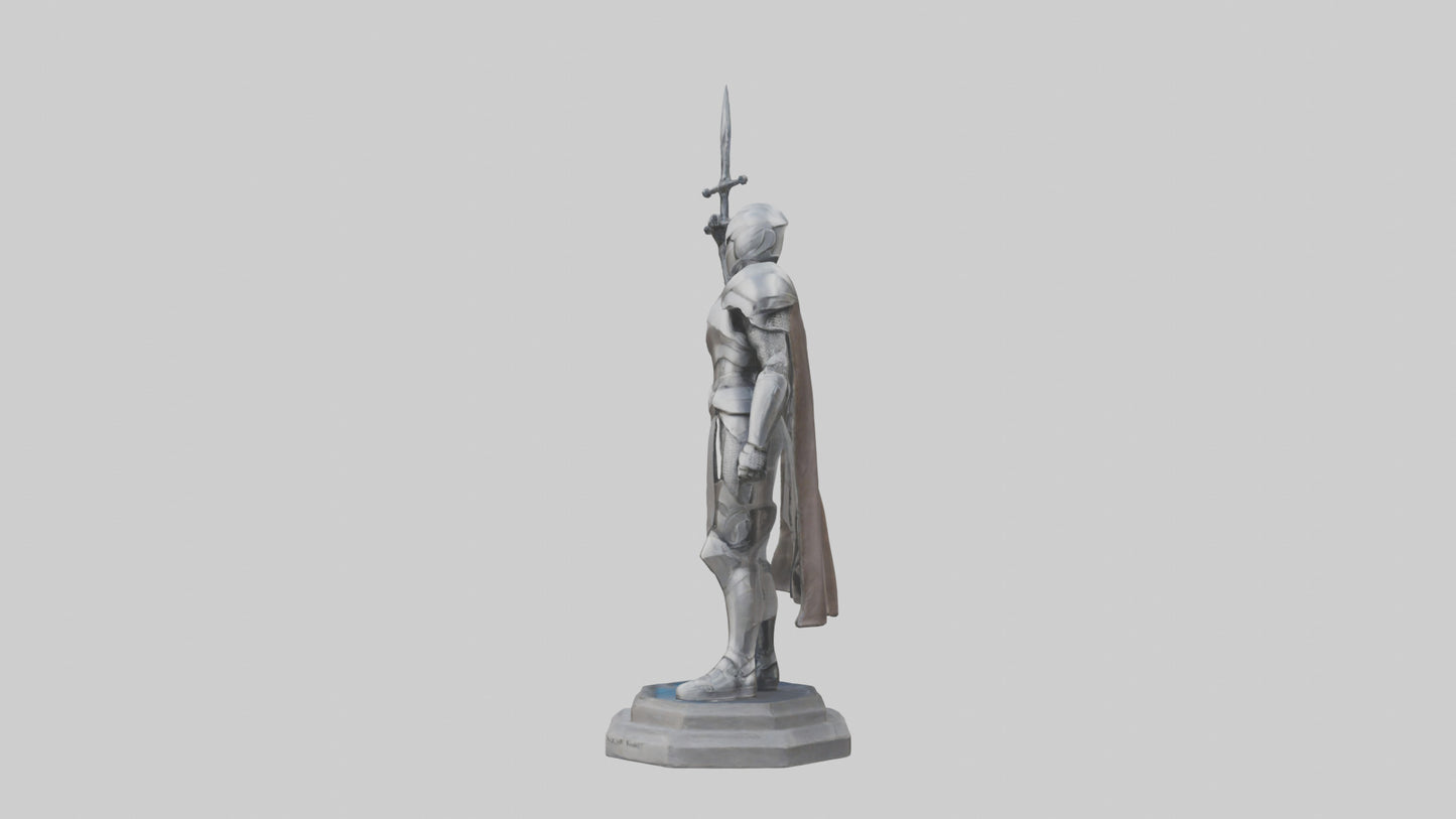 3D model Quantum Knight Leader statue model VR / AR / low-poly