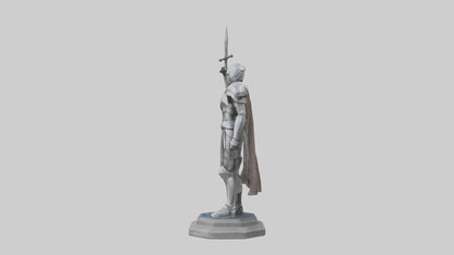 3D model Quantum Knight Leader statue model VR / AR / low-poly