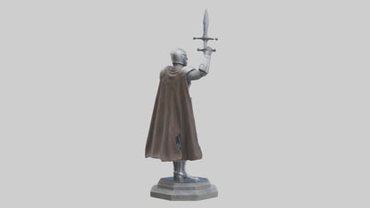 3D model Quantum Knight Leader statue model VR / AR / low-poly