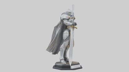 3D model Quantum Knight statue model VR / AR / low-poly