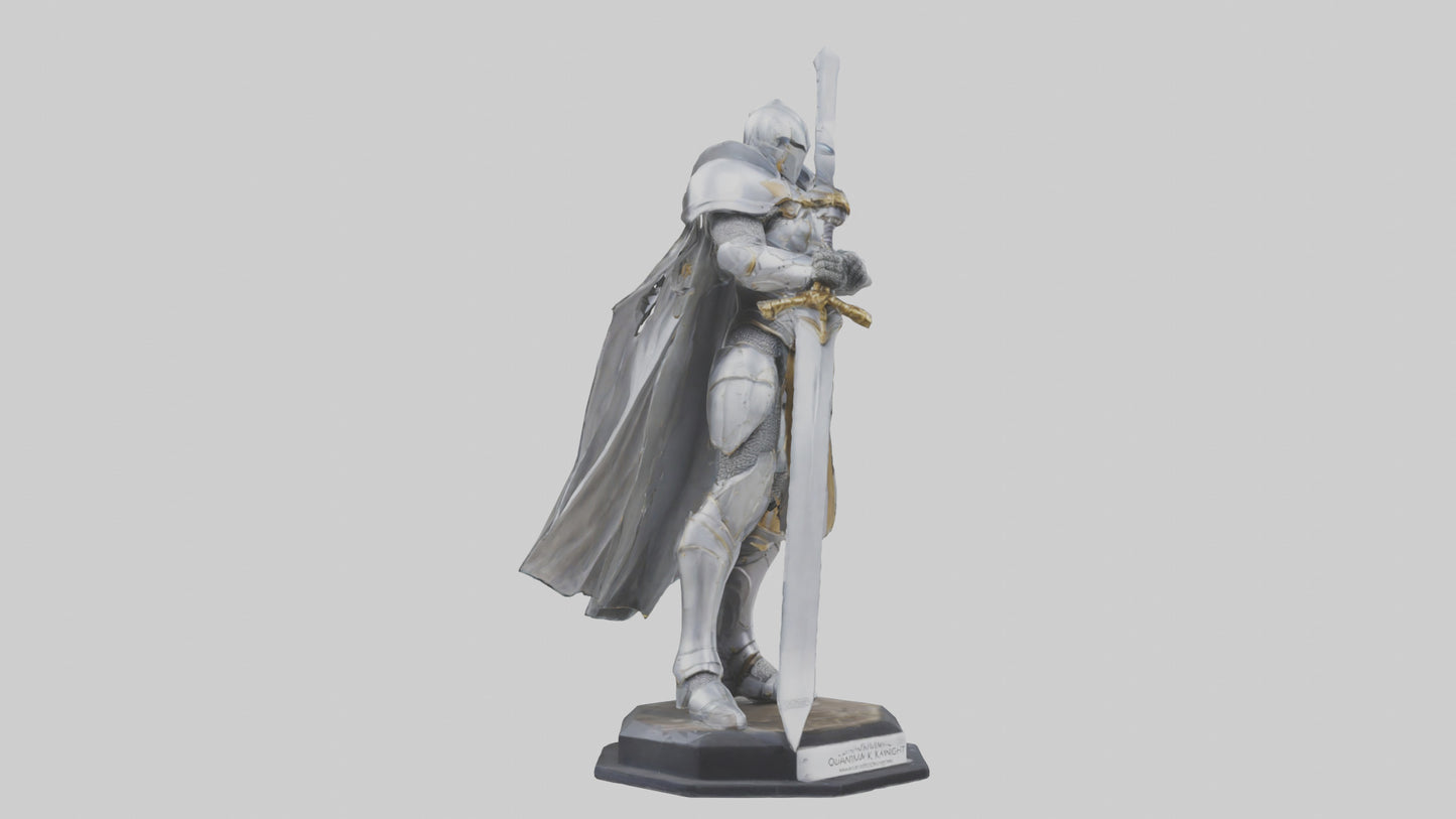 3D model Quantum Knight statue model VR / AR / low-poly