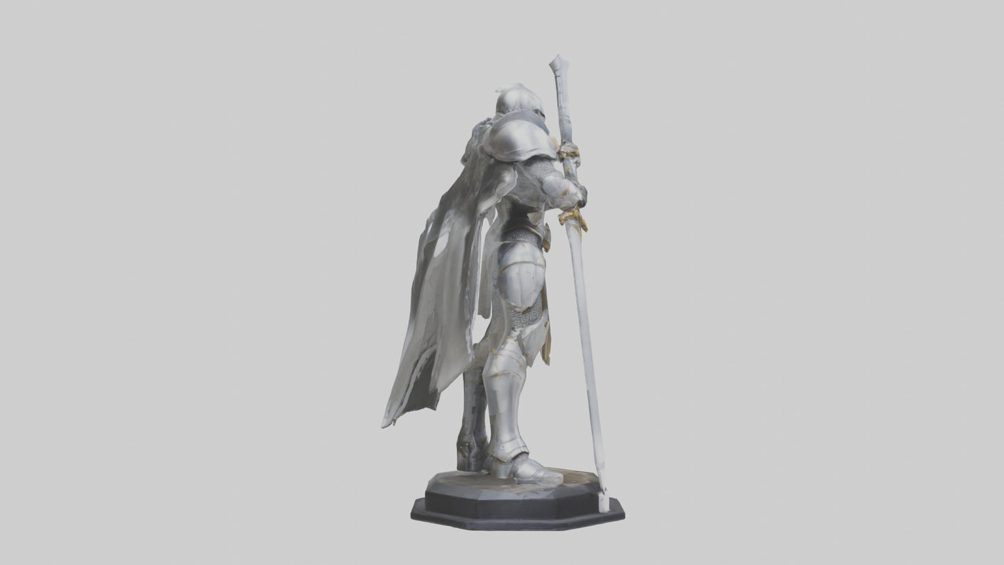 3D model Quantum Knight statue model VR / AR / low-poly