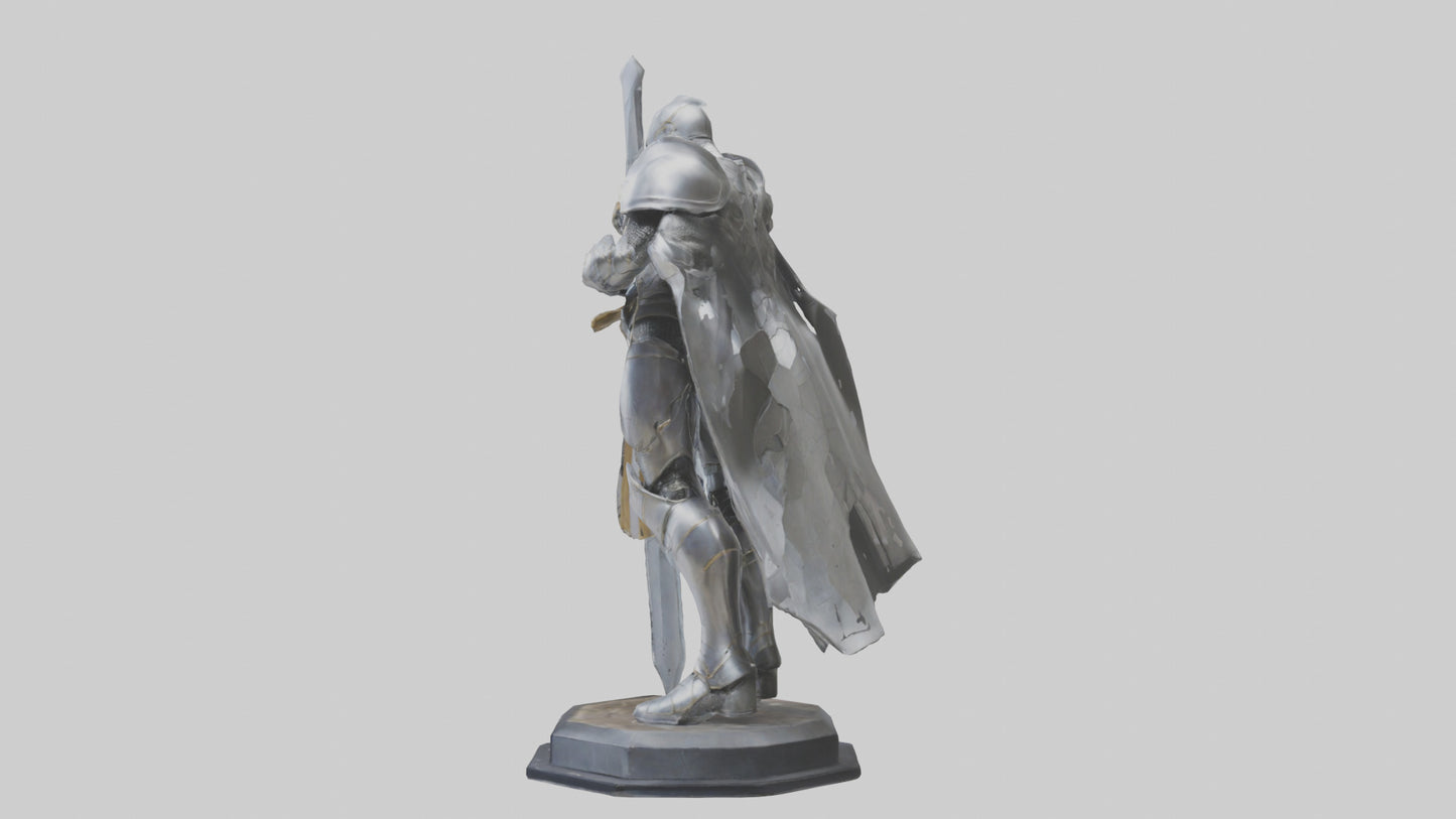 3D model Quantum Knight statue model VR / AR / low-poly