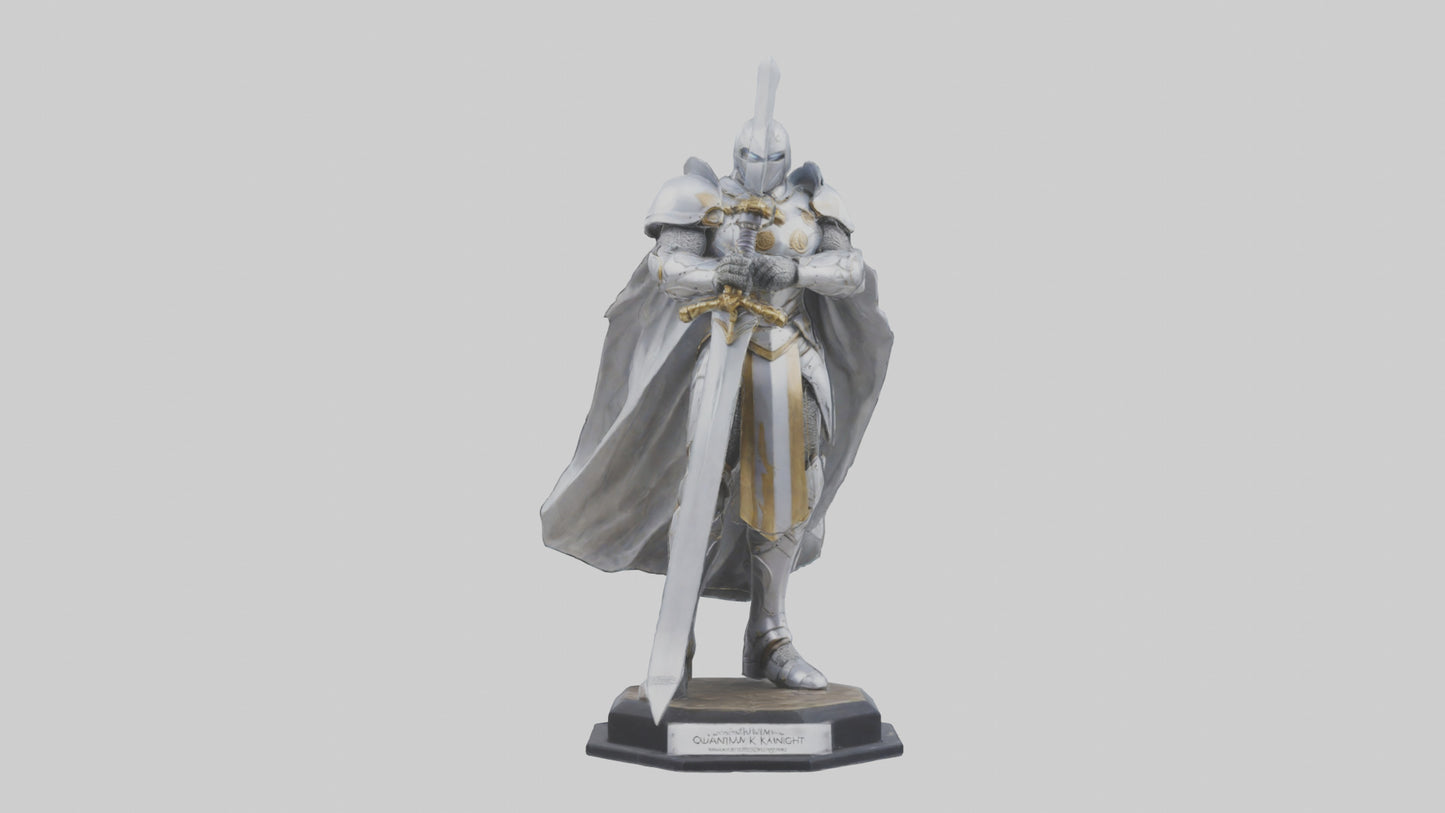 3D model Quantum Knight statue model VR / AR / low-poly