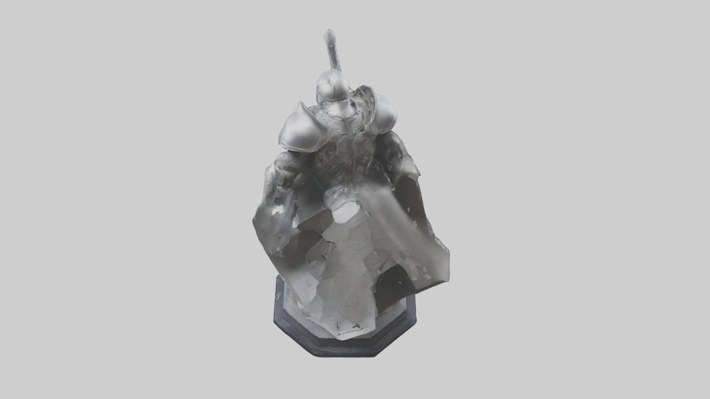 3D model Quantum Knight statue model VR / AR / low-poly