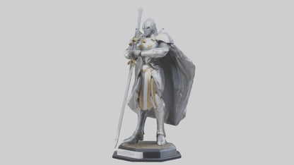 3D model Quantum Knight statue model VR / AR / low-poly