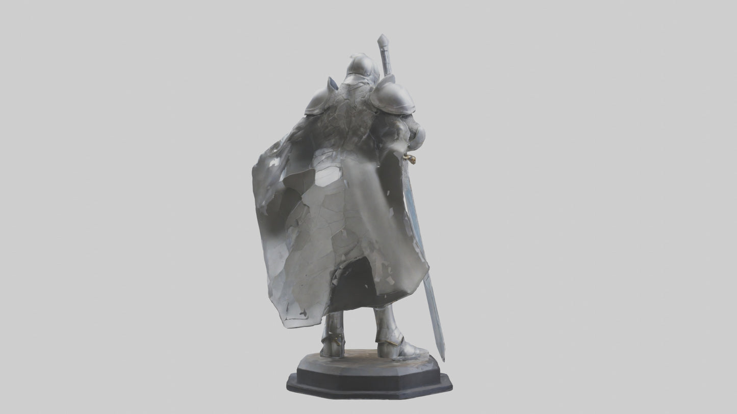 3D model Quantum Knight statue model VR / AR / low-poly