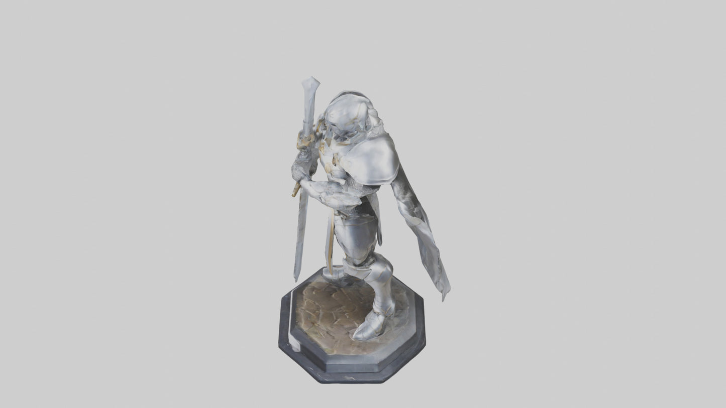 3D model Quantum Knight statue model VR / AR / low-poly