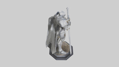 3D model Quantum Knight statue model VR / AR / low-poly