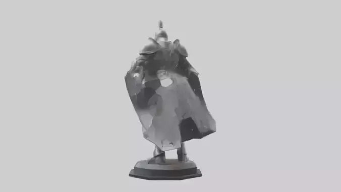 3D model Quantum Knight statue model VR / AR / low-poly
