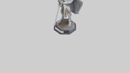 3D model Quantum Knight statue model VR / AR / low-poly