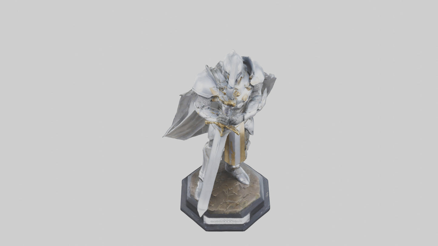 3D model Quantum Knight statue model VR / AR / low-poly