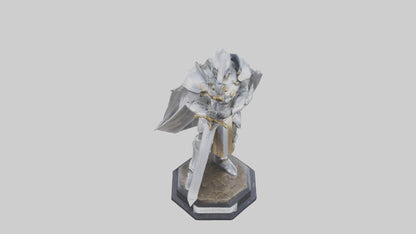 3D model Quantum Knight statue model VR / AR / low-poly