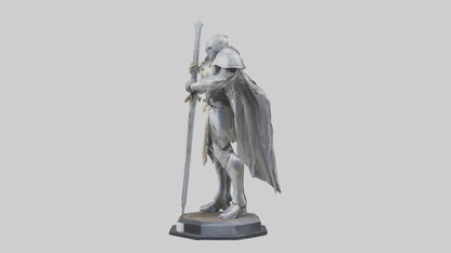 3D model Quantum Knight statue model VR / AR / low-poly