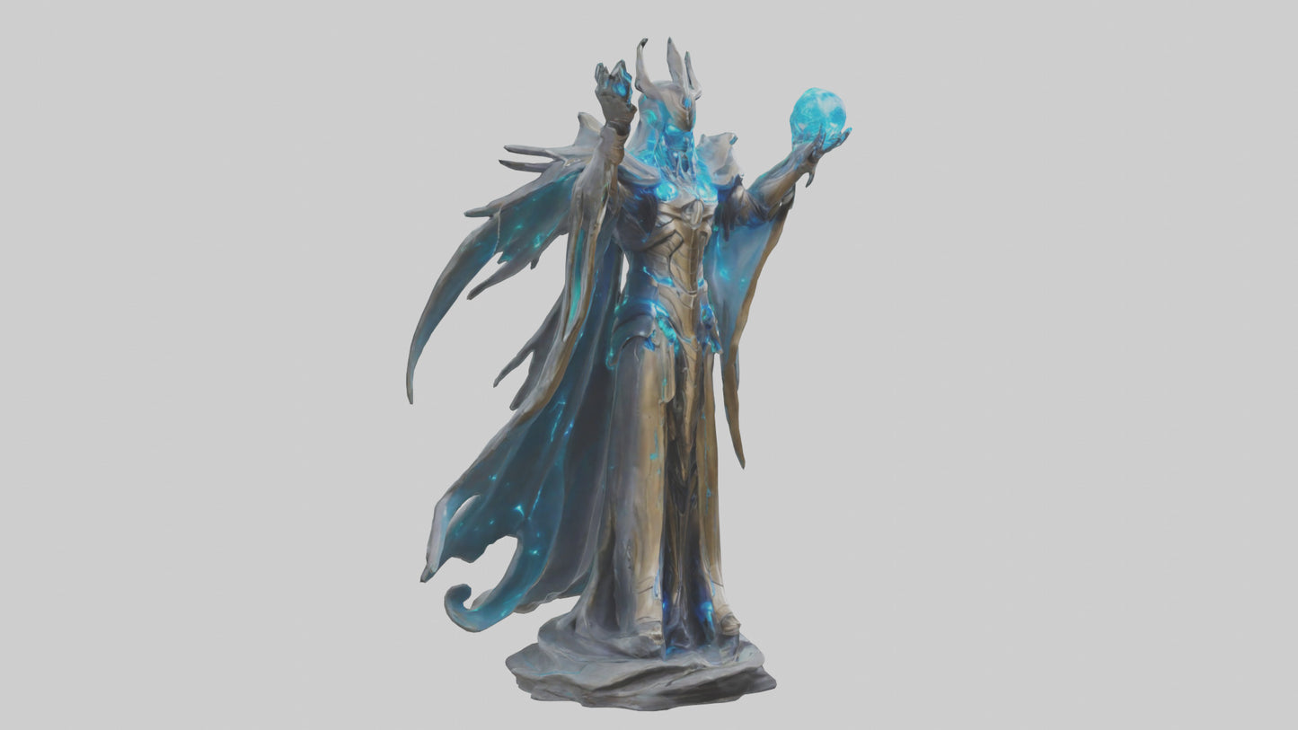 3D model Quantum Lord statue model VR / AR / low-poly