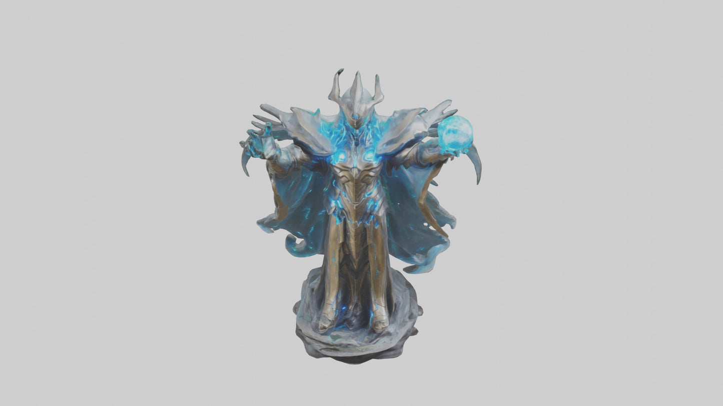 3D model Quantum Lord statue model VR / AR / low-poly