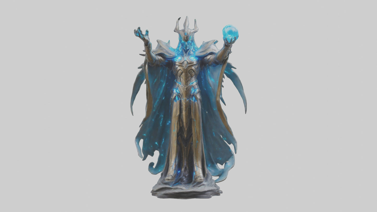 3D model Quantum Lord statue model VR / AR / low-poly