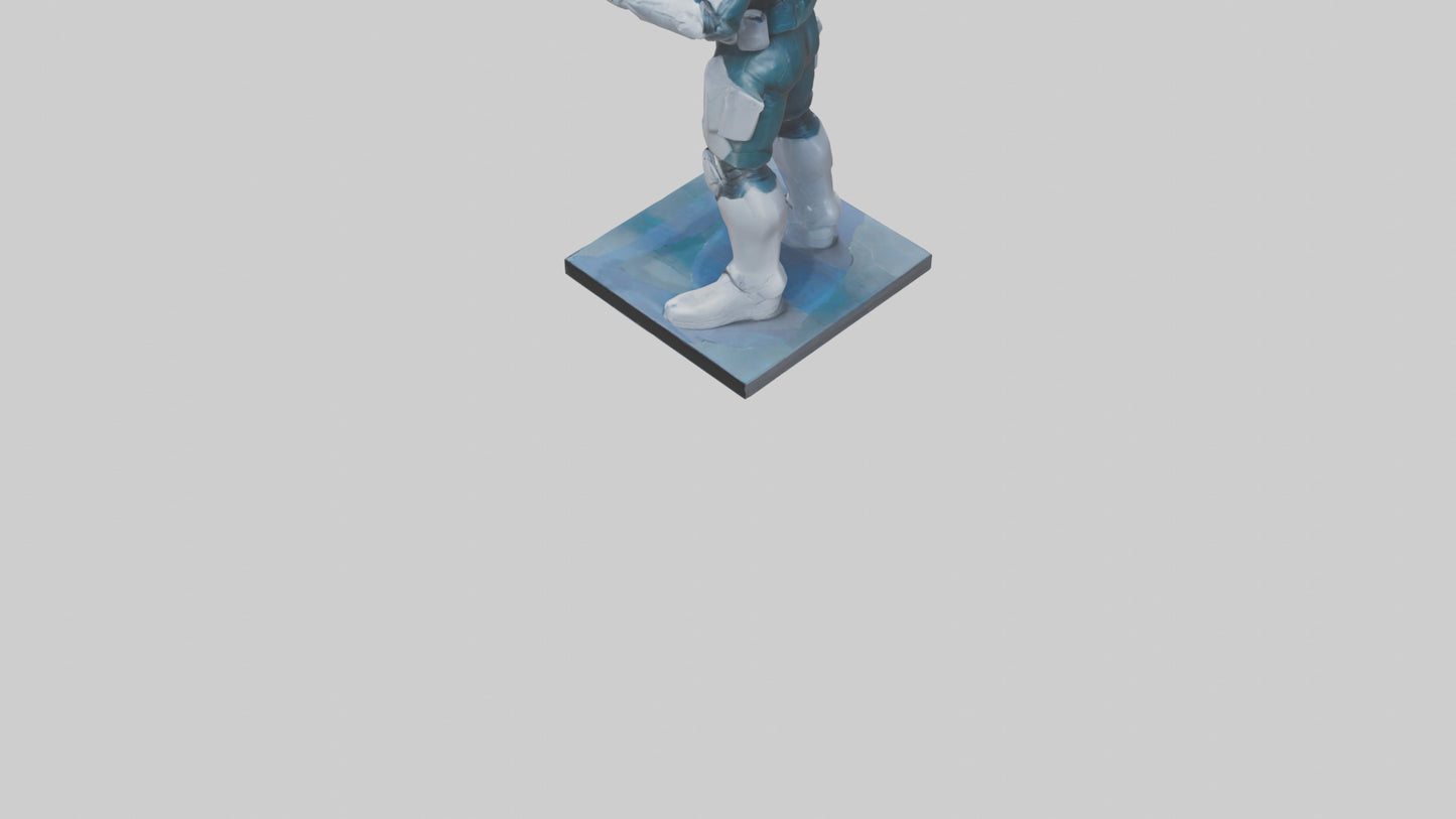3D model Quantum Soldier of the Future statue model VR / AR / low-poly