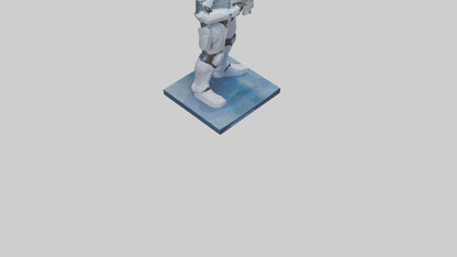 3D model Quantum Soldier of the Future statue model VR / AR / low-poly