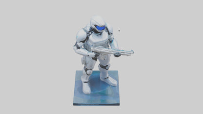 3D model Quantum Soldier of the Future statue model VR / AR / low-poly