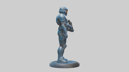 Quantum Soldier statue model VR / AR / low-poly