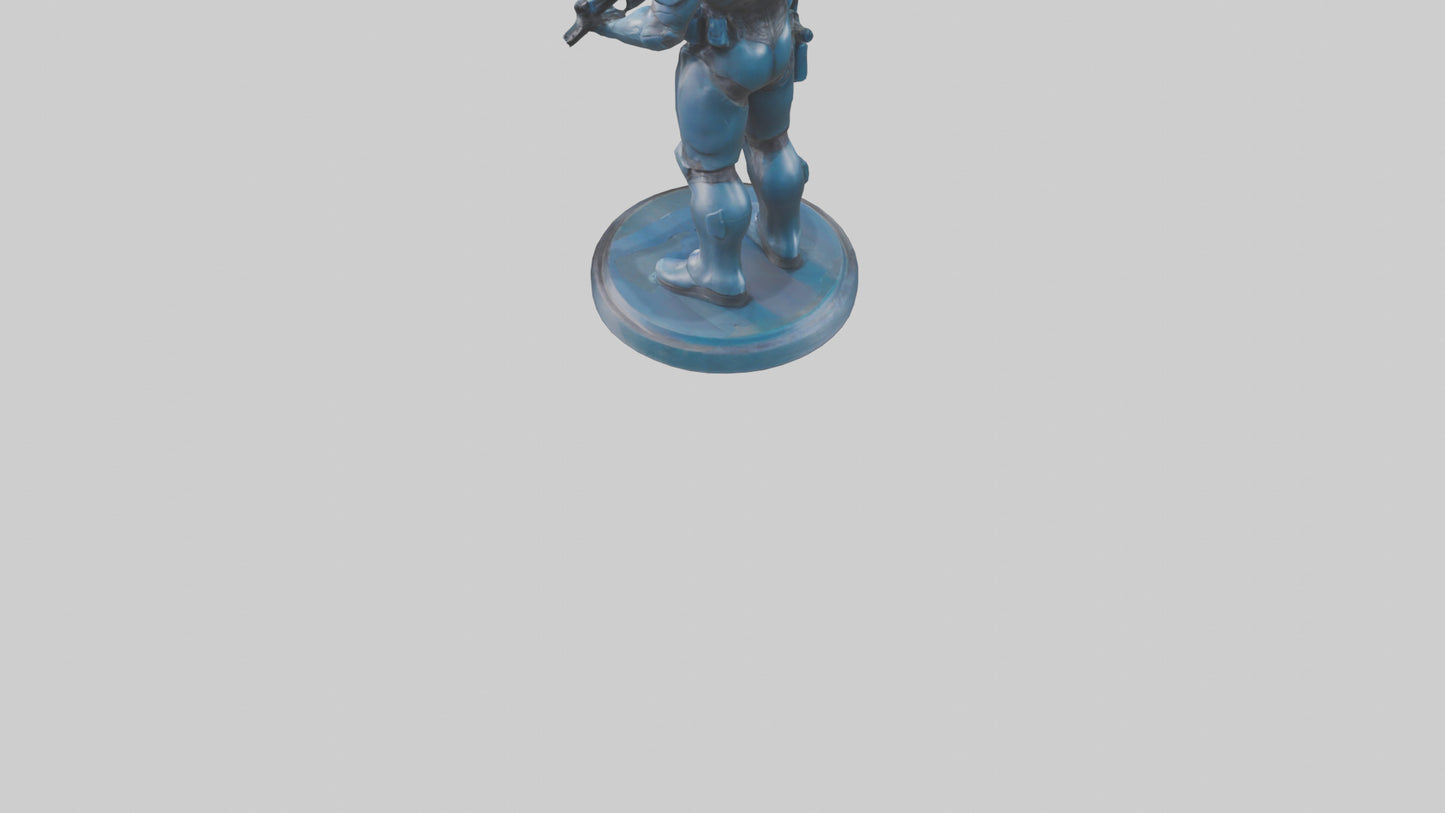 Quantum Soldier statue model VR / AR / low-poly