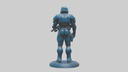 Quantum Soldier statue model VR / AR / low-poly
