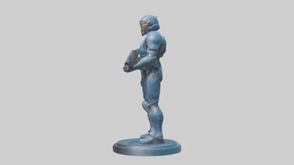 Quantum Soldier statue model VR / AR / low-poly
