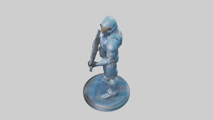 Quantum Soldier statue model VR / AR / low-poly