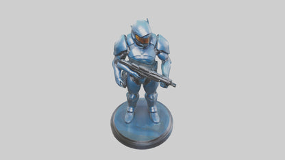 Quantum Soldier statue model VR / AR / low-poly