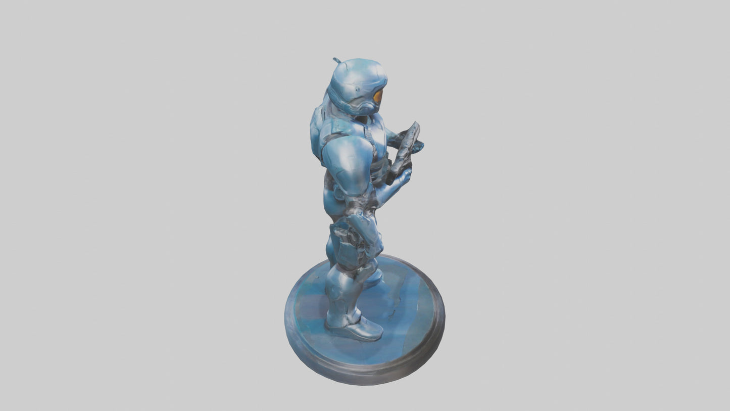 Quantum Soldier statue model VR / AR / low-poly